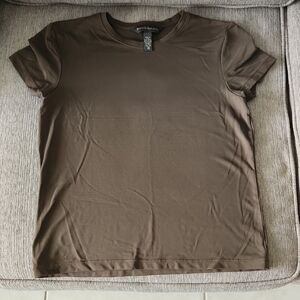 Brown Short Sleeve Top